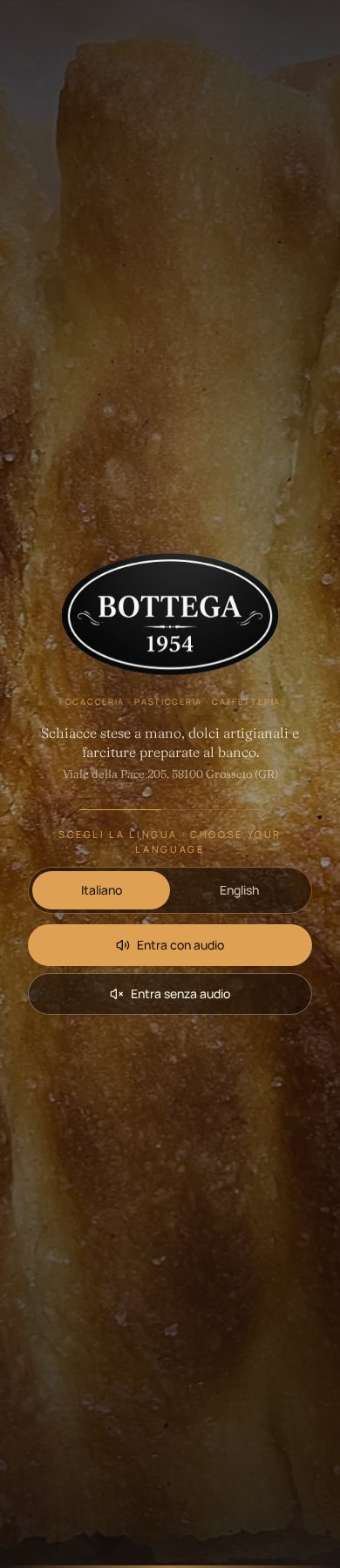 Anteprima reale del sito di Bottega 1954