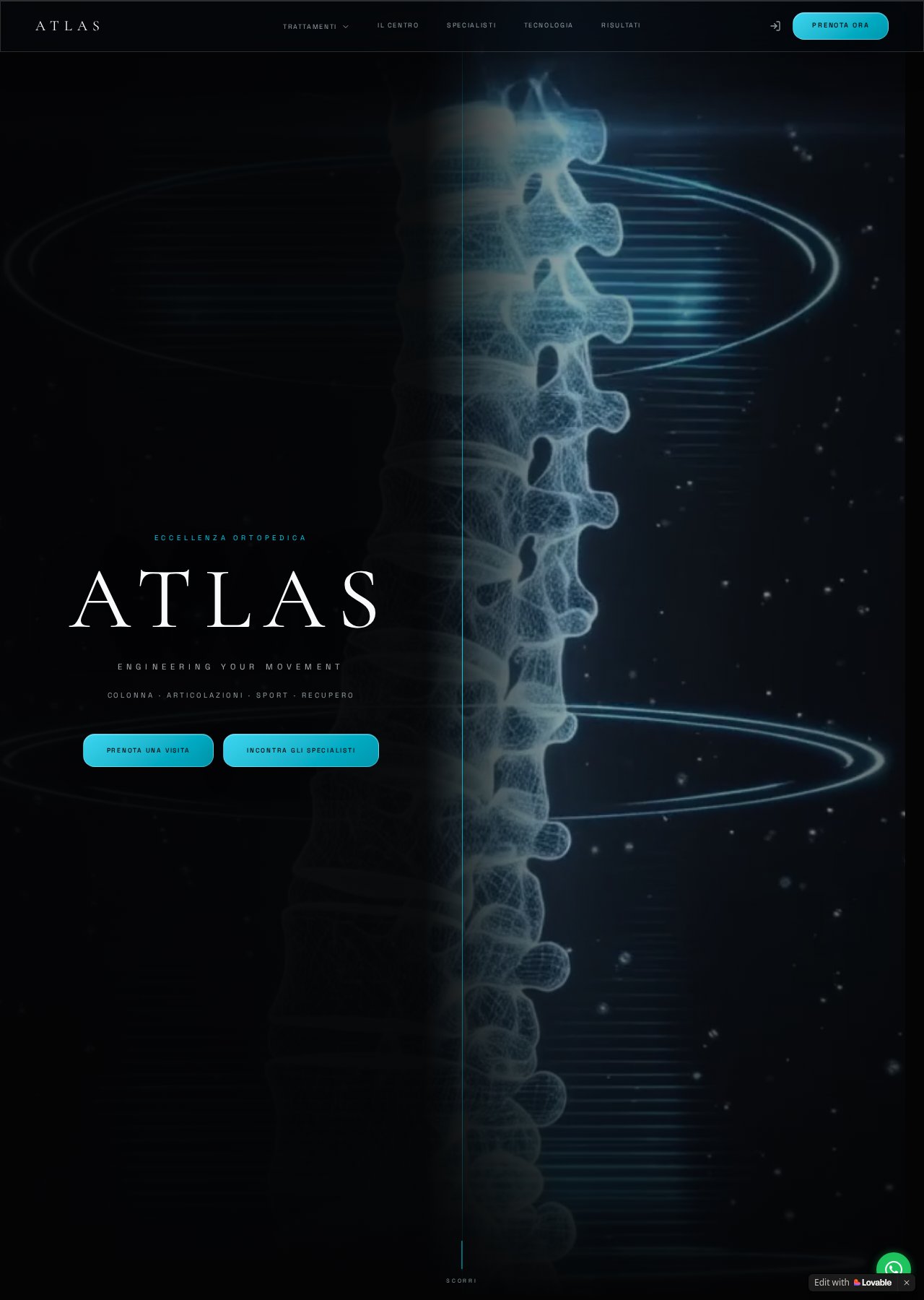 Anteprima reale del sito di Atlas Orthopaedie