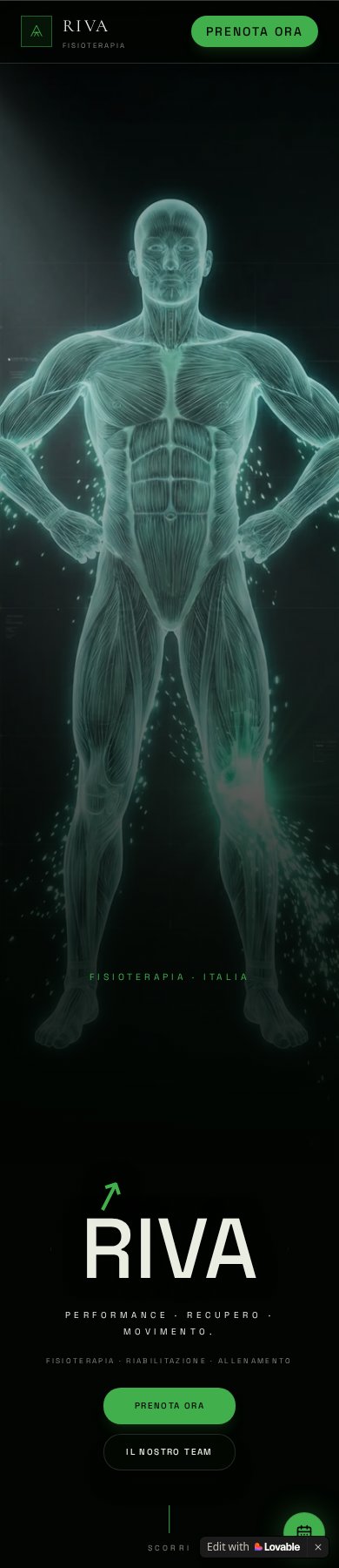 Anteprima reale del sito di Riva Fisioterapia